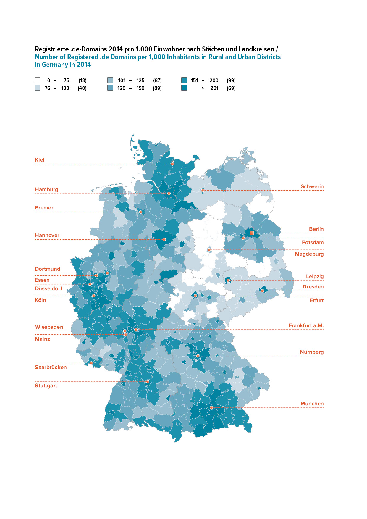 Domainlandkarte 2014 per 1.000 EW